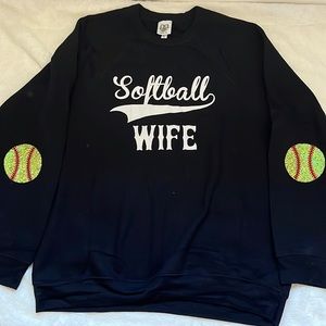 Lightly USED "Softball Wife" Crewneck